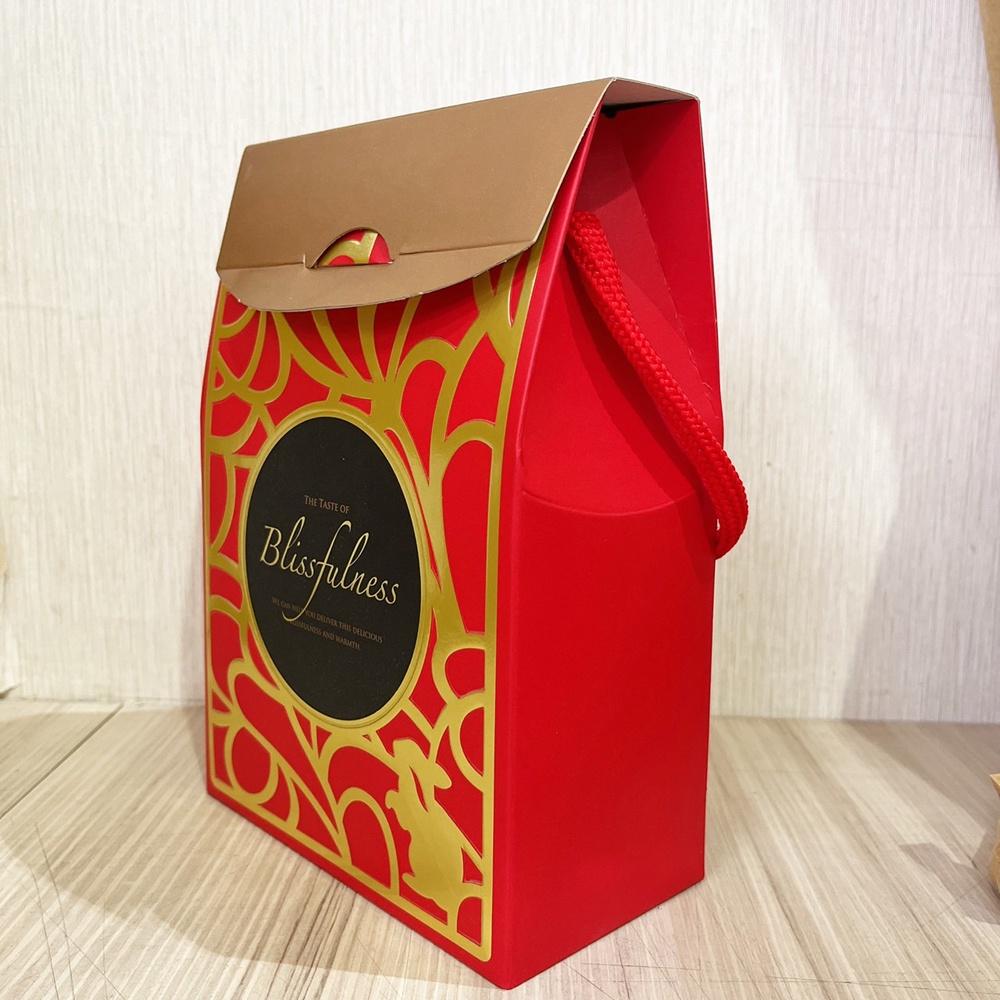 【柚子烘焙食品】年節手提盒 手提自立盒 牛軋糖手提盒 一斤提盒 年節禮盒 糖果禮盒 雪花酥包裝盒 餅乾盒  手提禮盒-細節圖3