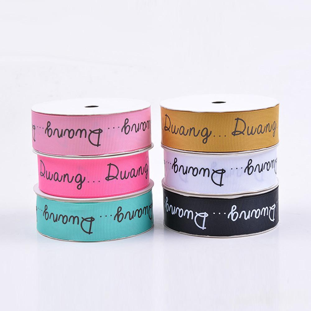 【柚子烘焙食品】2.5cm創意字母Dwang螺紋絲帶_100碼(顏色內詳)羅紋織帶/鮮花緞帶/包裝緞帶/蛋糕緞帶-細節圖3