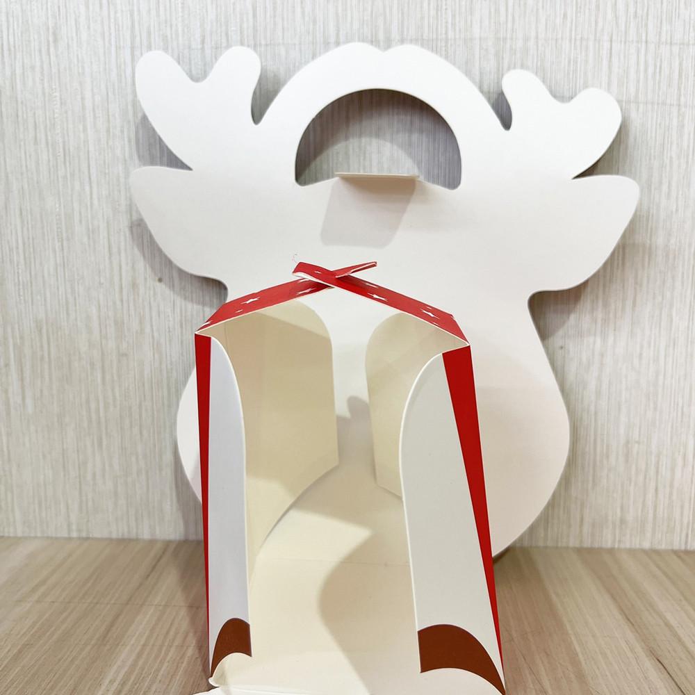 【柚子烘焙食品】手提禮物盒-麋鹿 派對包裝盒 手提紙盒 聖誕禮品包裝 餅乾盒 蛋糕 糖果盒 造型禮盒 聖誕節-細節圖5