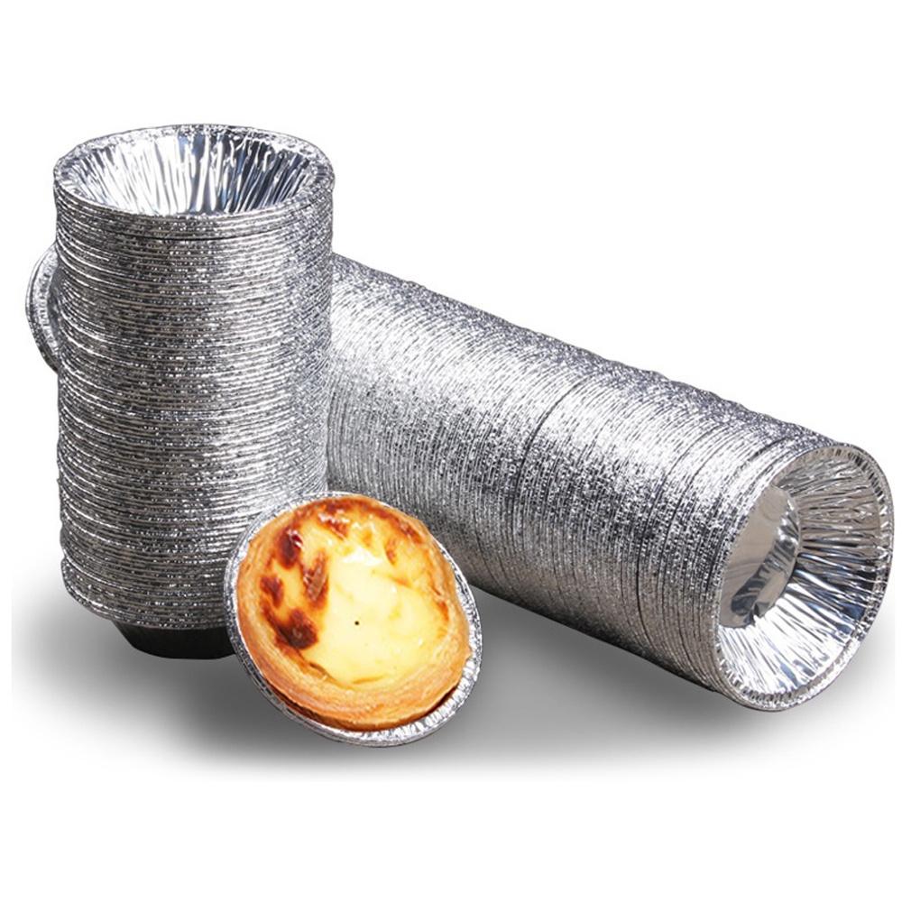 【柚子烘焙食品】蛋撻鋁箔錫紙模(200入)錫紙蛋撻托 蛋塔模 蛋塔杯 圓形鋁箔點心杯 錫紙杯 烤箱 一次性蛋撻模具DIY-細節圖3