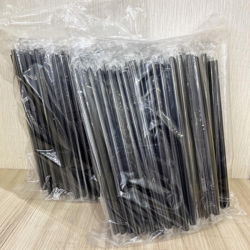 【柚子烘焙食品】黑色斜口吸管 獨立包裝 塑膠吸管 黑色吸管 22cm(約100支)冰沙吸管 珍珠吸管 粉圓吸管 飲料吸管-細節圖4