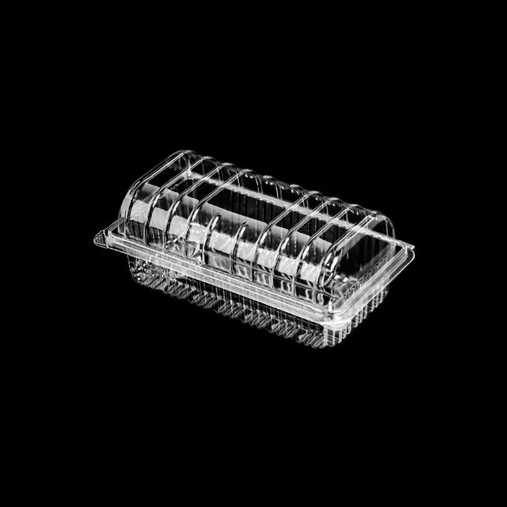 【柚子烘焙食品】透明瑞士捲盒 900入/箱 自扣盒 瑞士捲塑膠盒 瑞士捲 漢堡點心盒 蛋糕盒 泡芙盒 透明食品盒 外帶盒-細節圖2