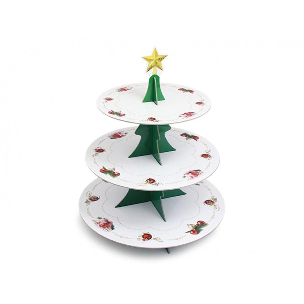 【柚子烘焙食品】三層聖誕樹蛋糕座 聖誕樹 派對架 聖誕節 聖誕樹蛋糕座 蛋糕架 聖誕節派對架 三層蛋糕喜糖座 聖誕應景架-細節圖2