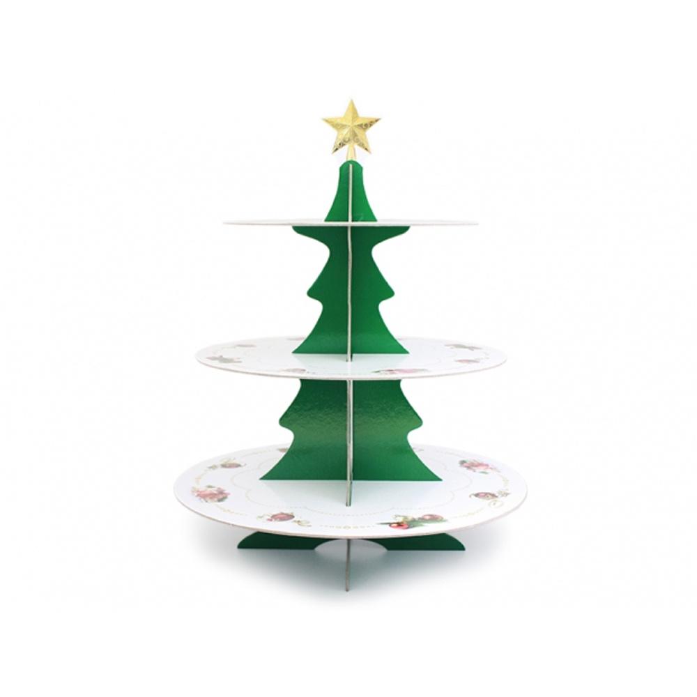 【柚子烘焙食品】三層聖誕樹蛋糕座 聖誕樹 派對架 聖誕節 聖誕樹蛋糕座 蛋糕架 聖誕節派對架 三層蛋糕喜糖座 聖誕應景架-細節圖3