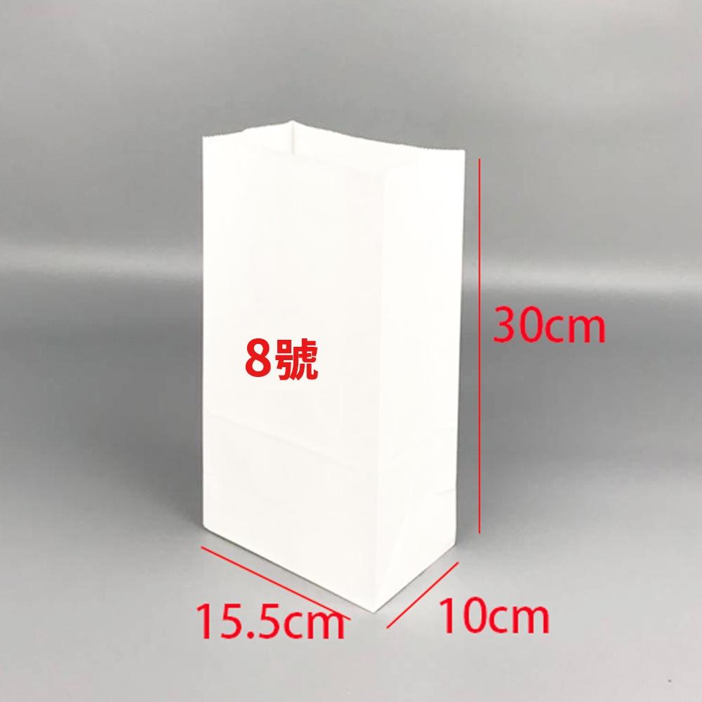 【柚子烘焙食品】白色牛皮紙防油紙袋(長30×寬15.5×側10cm) 25入 早餐外賣小吃打包袋 烘培麵包吐司袋-細節圖3