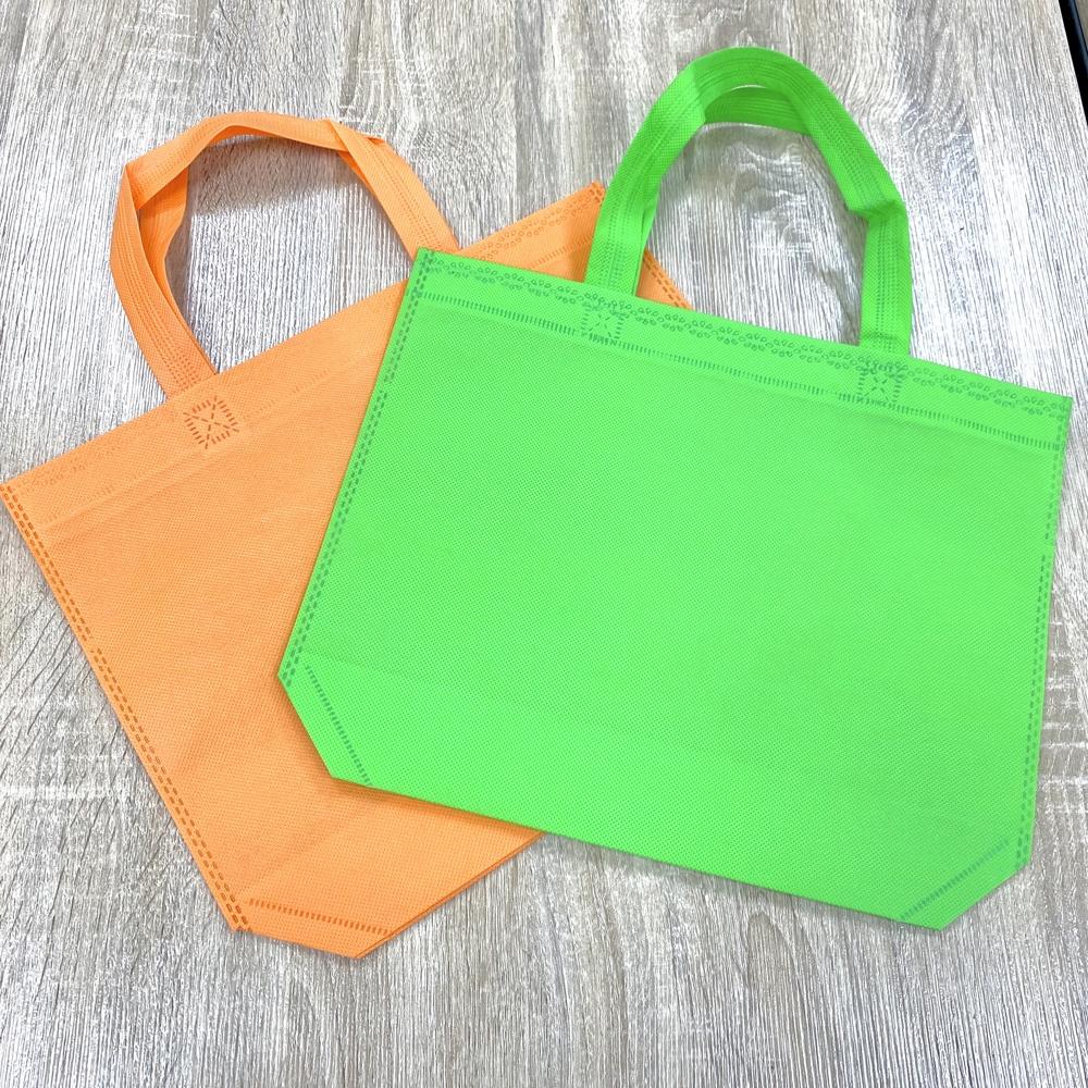 【柚子烘焙食品】不織布立袋 不織布 手提立袋 手提袋 替代 塑膠袋 收納袋 環保袋 易收納 購物袋(橘色/咖啡色/綠色)-細節圖6