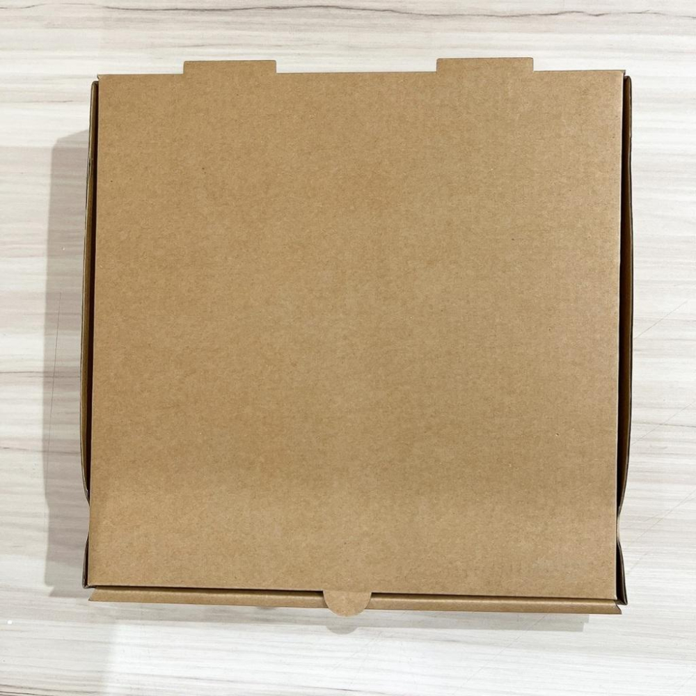 【柚子烘焙食品】牛皮披薩盒 6吋~10吋 飛機盒 披薩盒 掀蓋式紙盒 牛皮紙盒 硬紙盒 包裝盒 披薩 蛋糕 餅乾 炸物-細節圖4