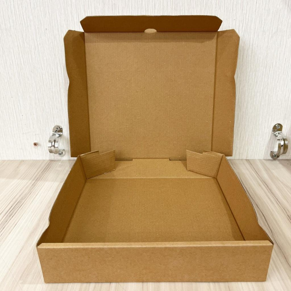 【柚子烘焙食品】牛皮披薩盒 6吋~10吋 飛機盒 披薩盒 掀蓋式紙盒 牛皮紙盒 硬紙盒 包裝盒 披薩 蛋糕 餅乾 炸物-細節圖5