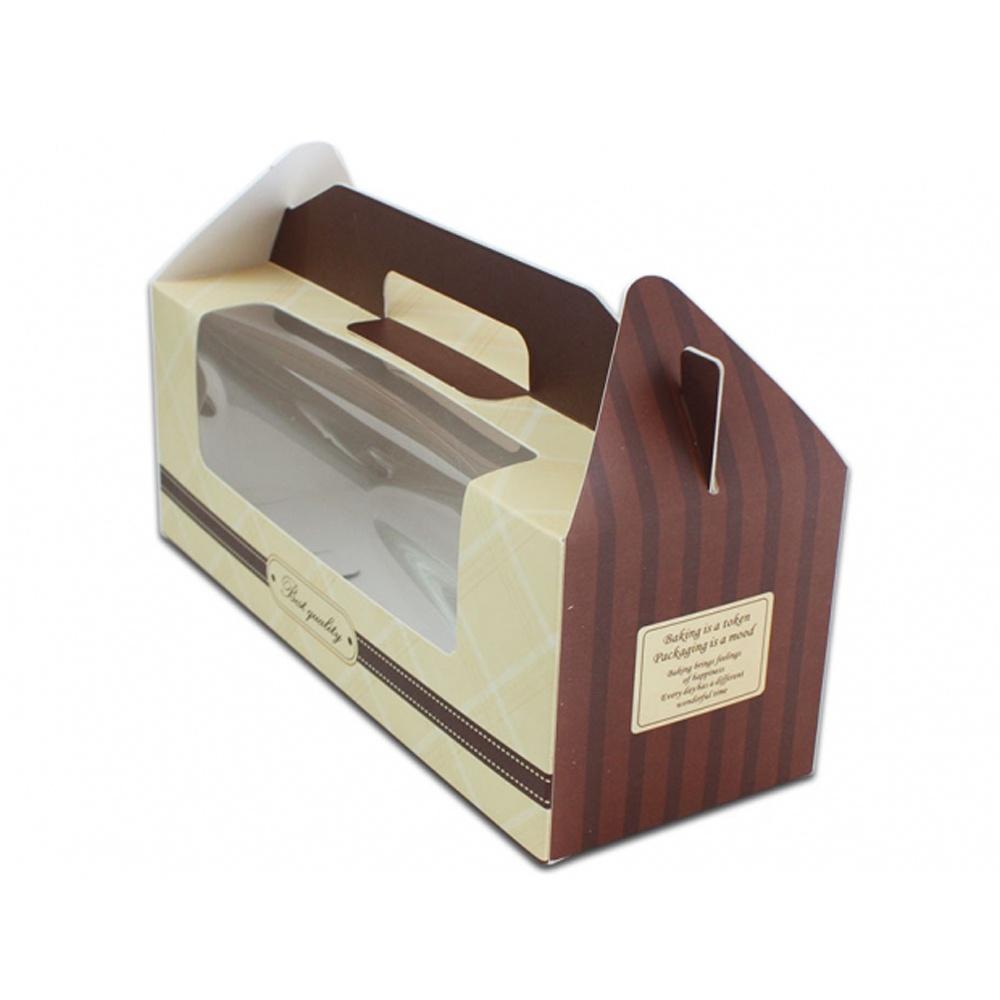 【柚子烘焙食品】精緻手提盒 生乳捲蛋糕盒 彌月蛋糕盒 蛋糕捲盒  瑞士捲盒 手提盒 開窗手提盒 慕斯杯盒 點心盒 野餐盒-細節圖2