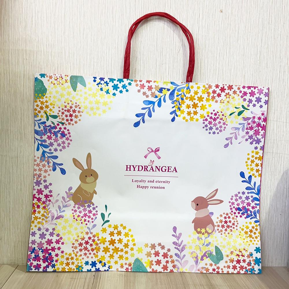 【柚子烘焙食品】花開富貴(霧油)提袋 清繡禮盒提袋 中秋提袋 月餅提袋 禮盒提袋 手提袋 手提紙袋 紙袋-細節圖2