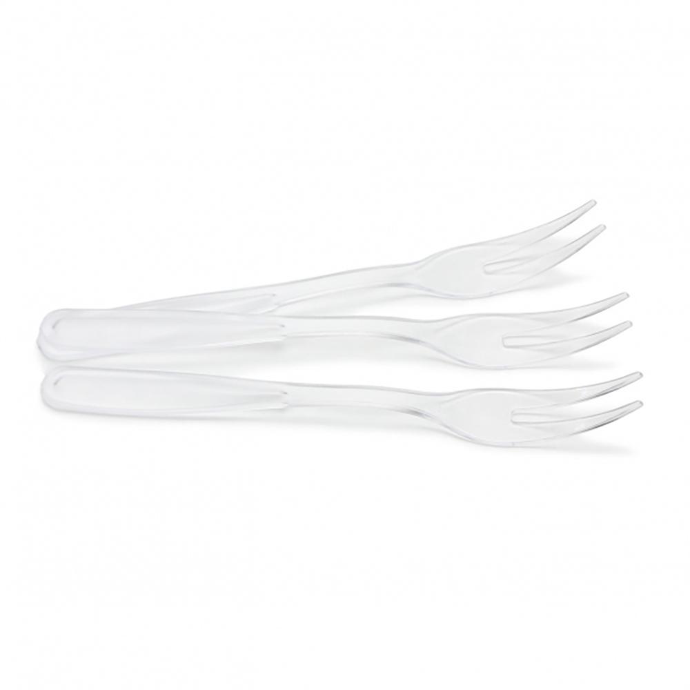 【柚子烘焙食品】單包裝 2齒叉 透明 二齒蛋糕叉 馬卡龍叉子  甜點 叉子 點心叉 彩色三齒叉 塑膠叉 蛋糕叉 水果叉-細節圖2