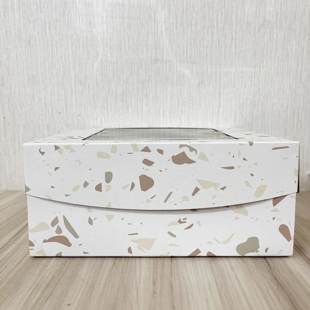【柚子烘焙食品】8吋開窗蛋糕盒-歐膩濾鏡  21*21*9cm 蛋糕盒 點心盒 麵包盒 野餐盒 三明治盒-細節圖3