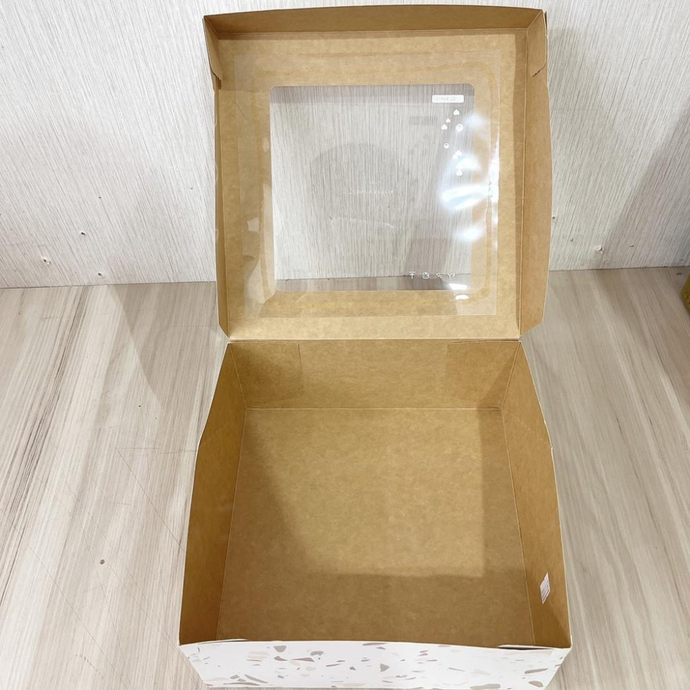 【柚子烘焙食品】8吋開窗蛋糕盒-歐膩濾鏡  21*21*9cm 蛋糕盒 點心盒 麵包盒 野餐盒 三明治盒-細節圖4