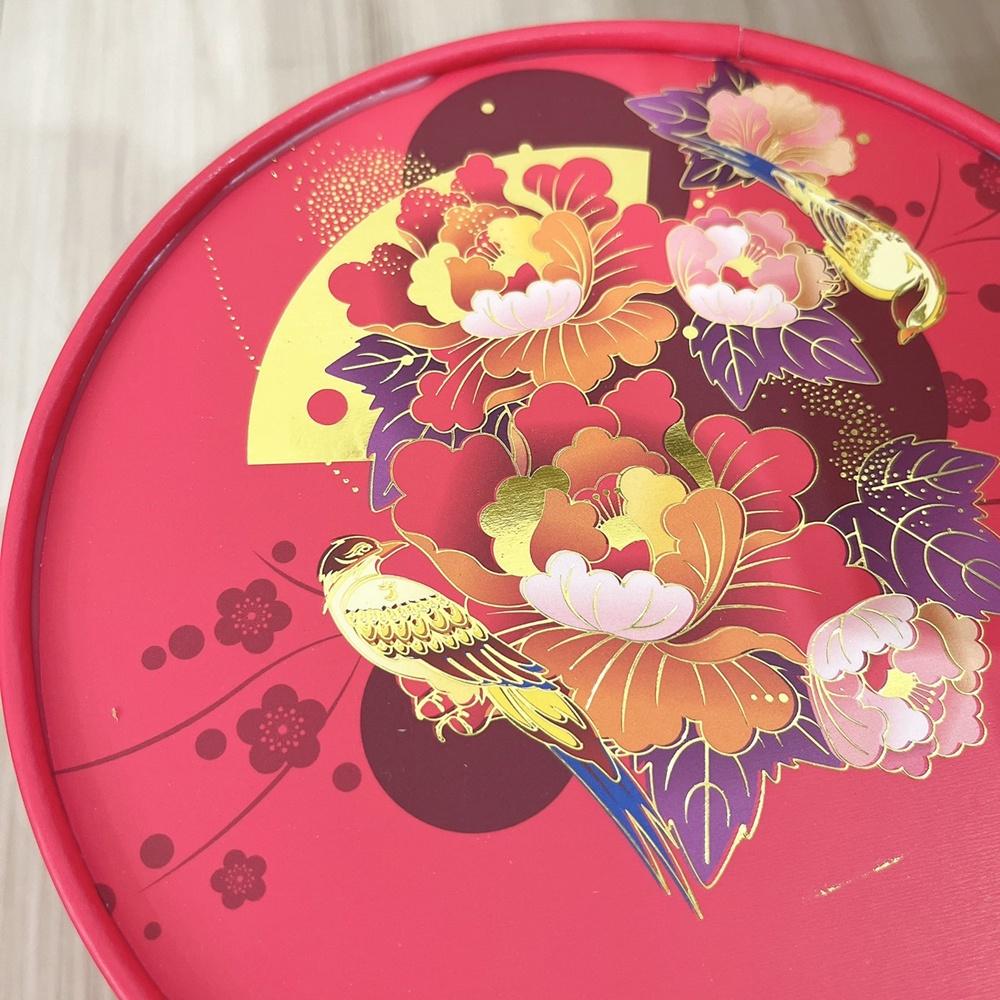 【柚子烘焙食品】5吋糖果盒 圓形手提盒 手提紙盒 年節禮盒 糖果盒 手提盒 新年禮盒 牛軋糖包裝盒 餅乾糖果盒 烘焙包裝-細節圖3