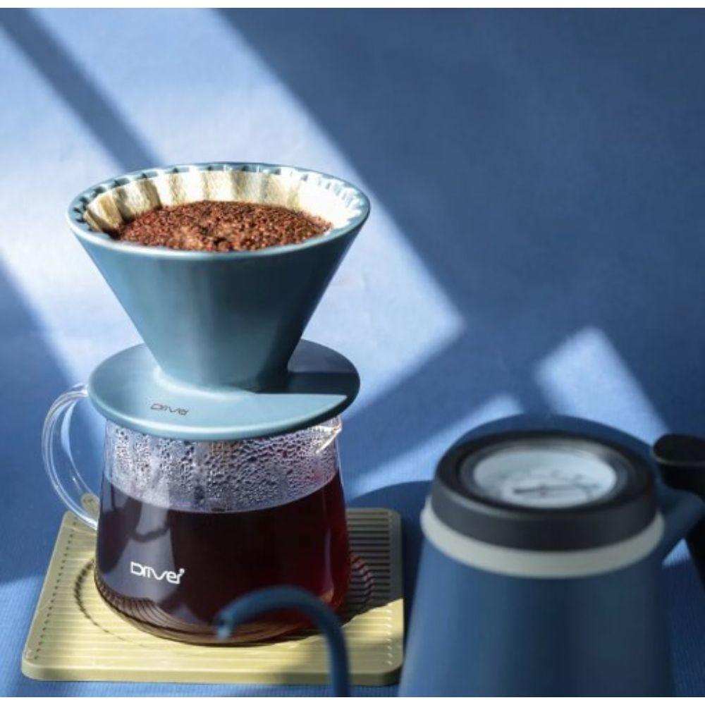 【柚子烘焙食品】Driver竹節陶瓷濾杯1-3cup(灰藍/灰綠)-細節圖4