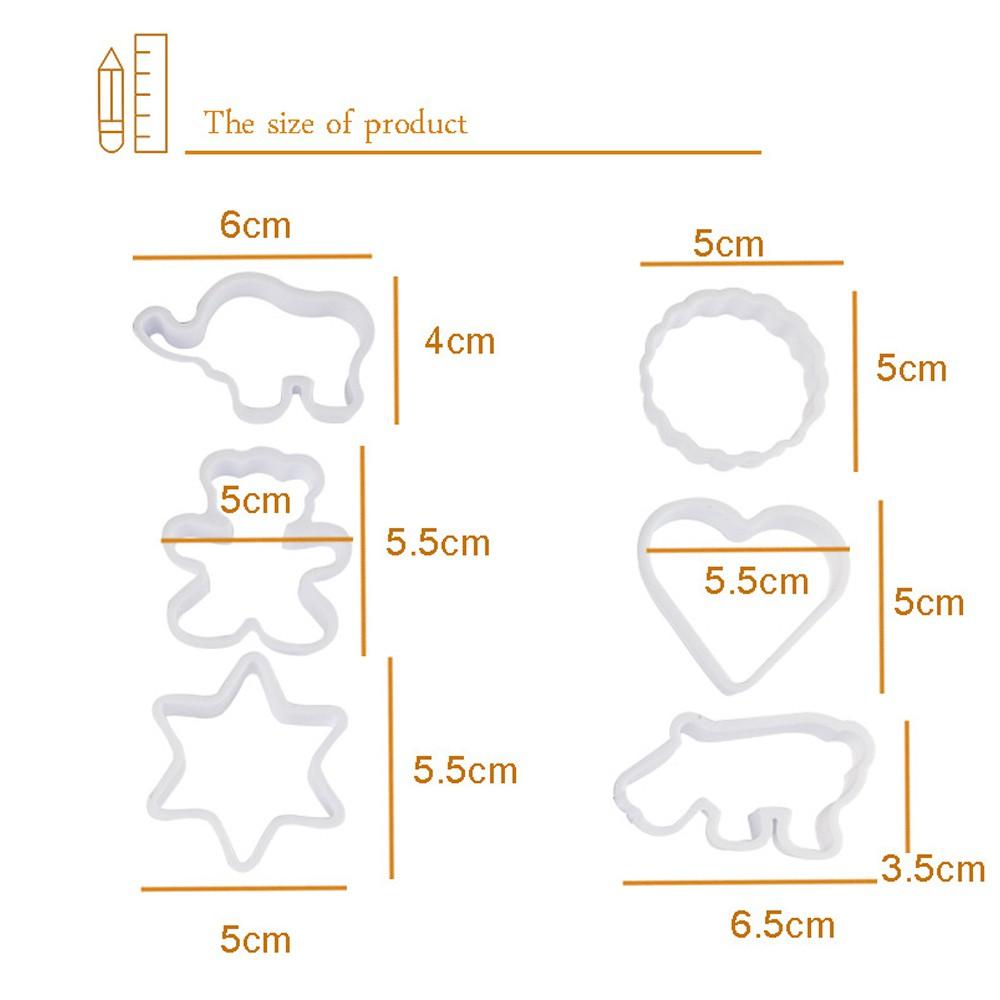 【柚子烘焙食品】餅乾模 6件套塑料 卡通動物 餅乾模具 翻糖模具 餅乾印 模 切壓花模具 造型餅乾模具 DIY烘焙模具-細節圖6