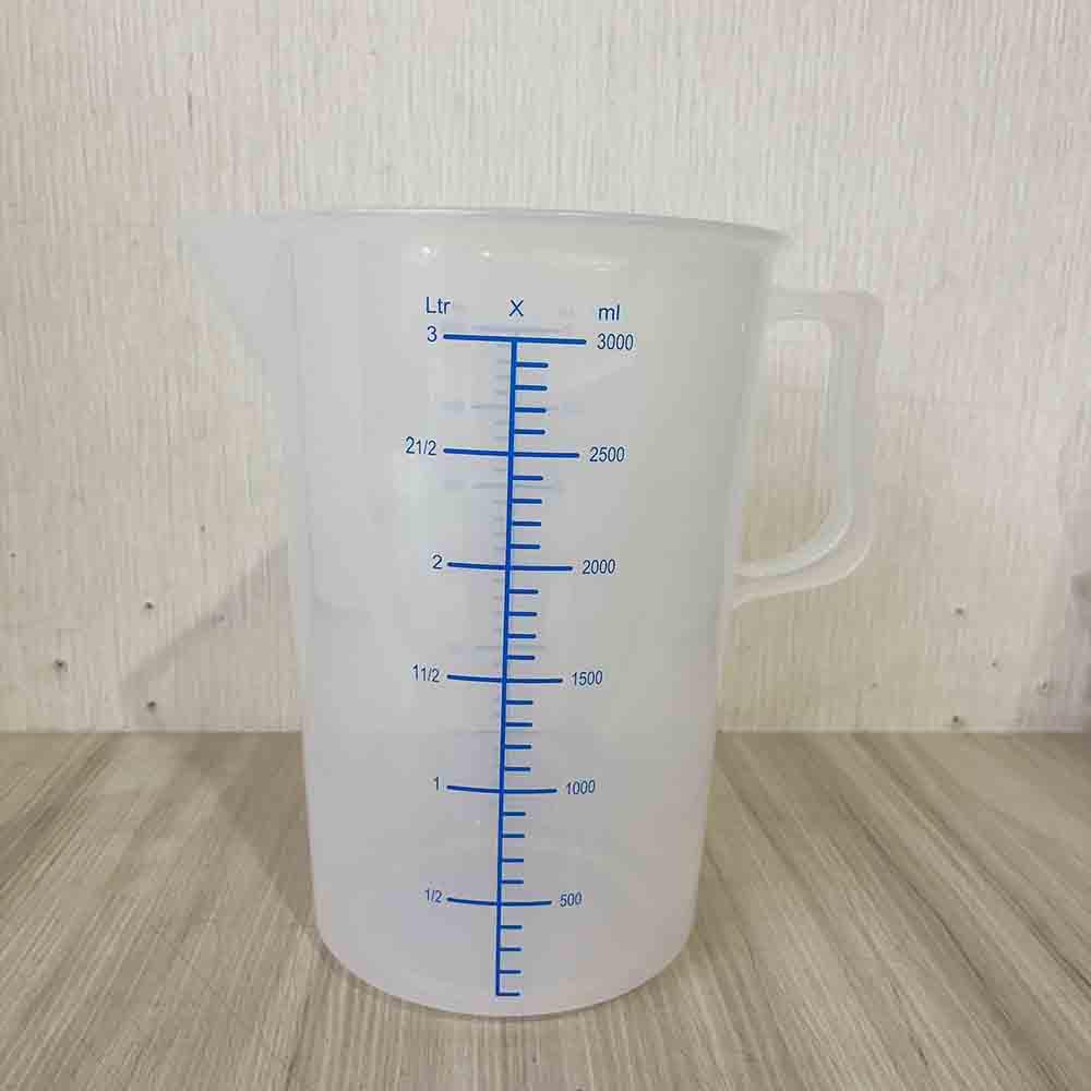 【柚子烘焙食品】《三能》塑膠杯-3000ml 量杯 塑膠量杯 刻度量杯 尖嘴量杯 大容量 刻度杯-細節圖3