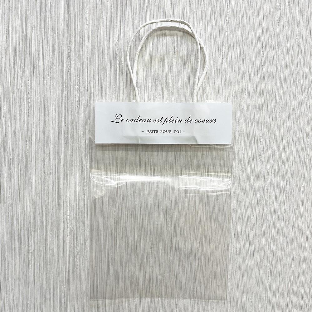 【柚子烘焙食品】透明禮品提袋15*22 透明禮物袋 包裝袋 糖果包裝袋 幼稚園禮物包 花束提袋 聖誕禮物袋 手提袋 禮品-細節圖4