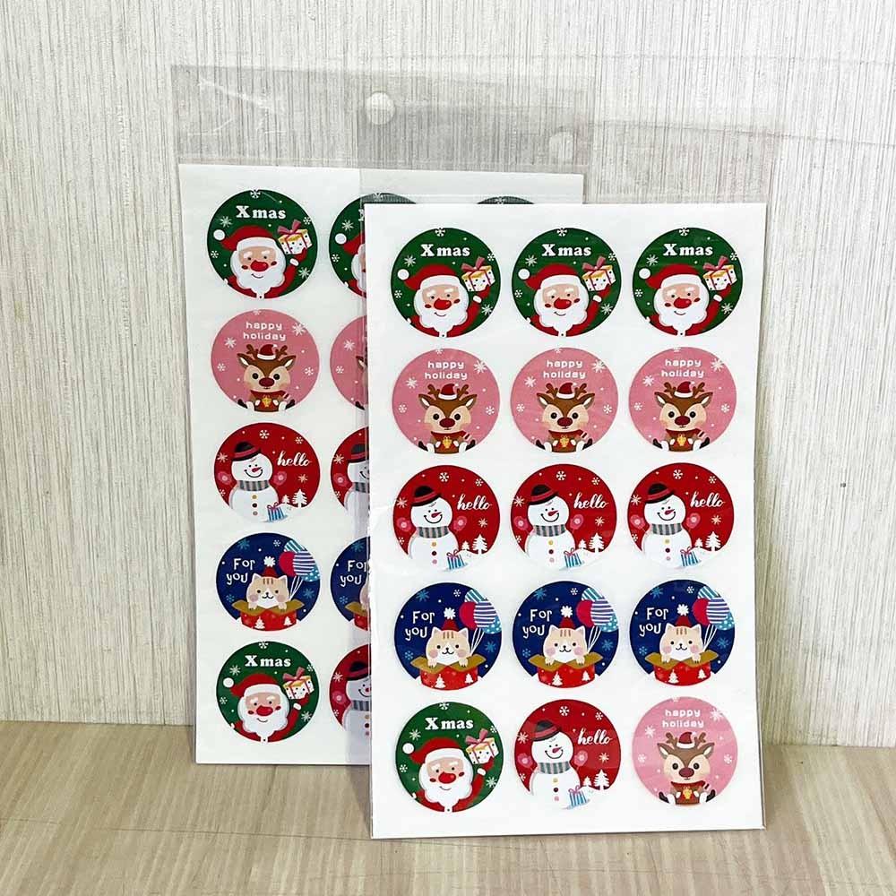 【柚子烘焙食品】禮品貼紙-聖誕嘉年華(小)-細節圖3
