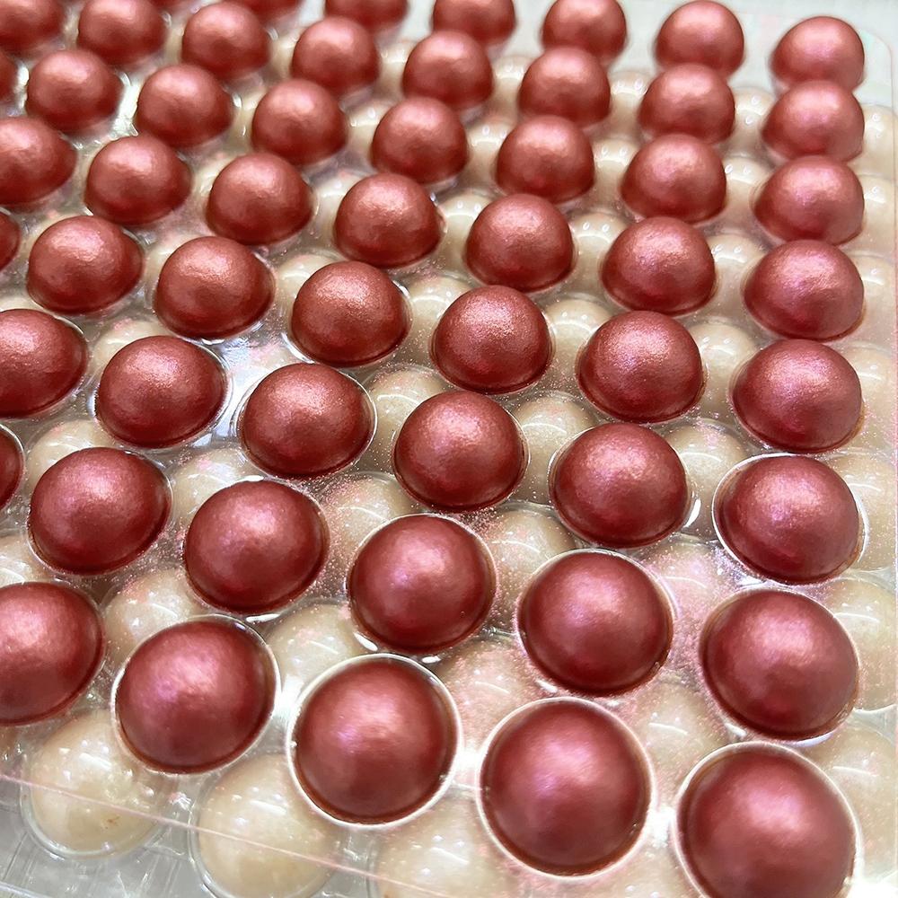 【柚子烘焙食品】三色迷你金球巧克力裝飾 312個/盒 直俓1.4公分 巧克力裝飾 蛋糕裝飾 迷你巧克力球 DIY材料裝飾-細節圖4