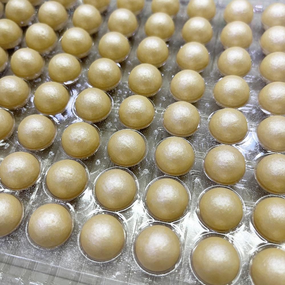 【柚子烘焙食品】三色迷你金球巧克力裝飾 312個/盒 直俓1.4公分 巧克力裝飾 蛋糕裝飾 迷你巧克力球 DIY材料裝飾-細節圖6