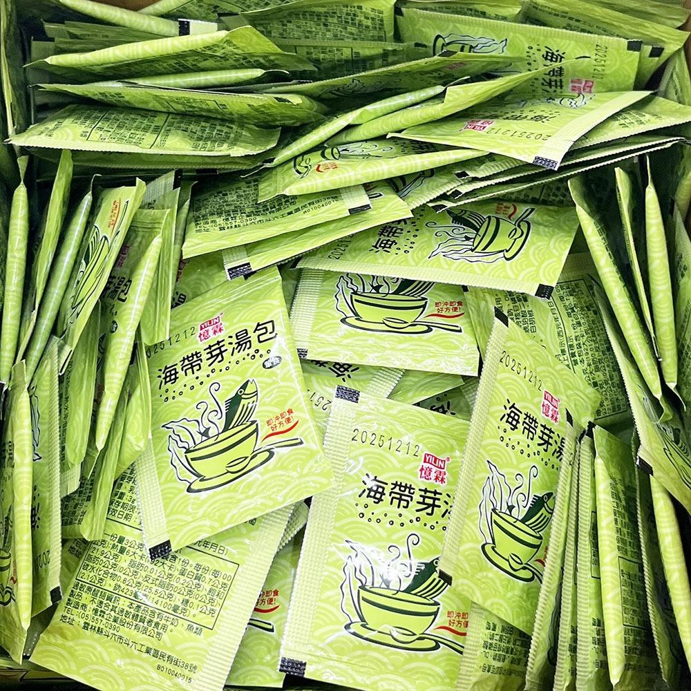 【柚子烘焙食品】憶霖 海帶芽湯包 3g 沖泡湯品 即食湯 海帶芽湯 湯包 味噌湯  海帶湯 沖泡 海菜 即飲 單包-細節圖6
