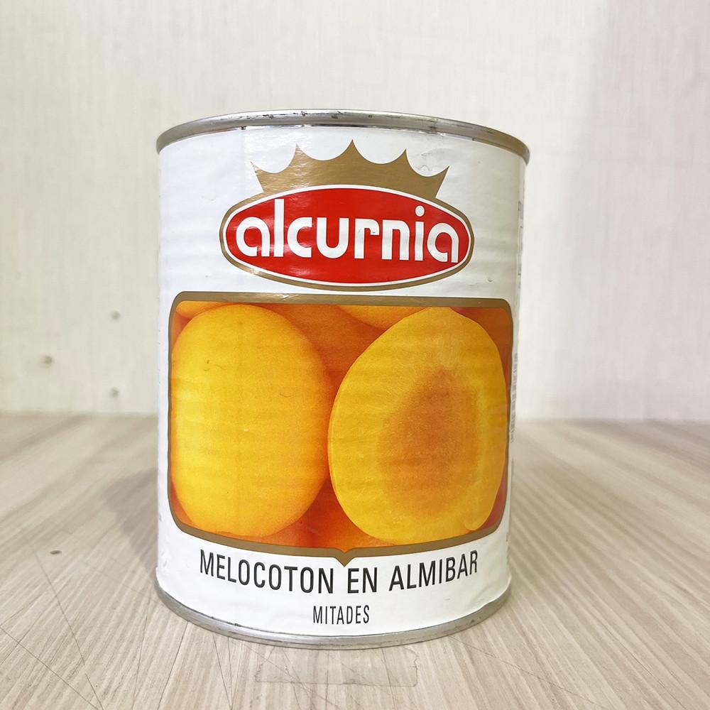 【柚子烘焙食品】Alcurnia 皇家牌 西班牙 水蜜桃 840g 易開罐 水蜜桃罐 飲品 沙拉 烘焙 料理 易開 罐頭-細節圖2