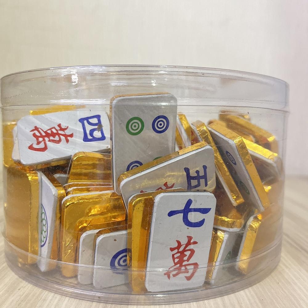 【柚子烘焙食品】麻將巧克力片薄片 1kg 可食用 巧克力糖果 網紅巧克力 麻將造型巧克力 年節必備 婚禮小物 麻將可可-細節圖4