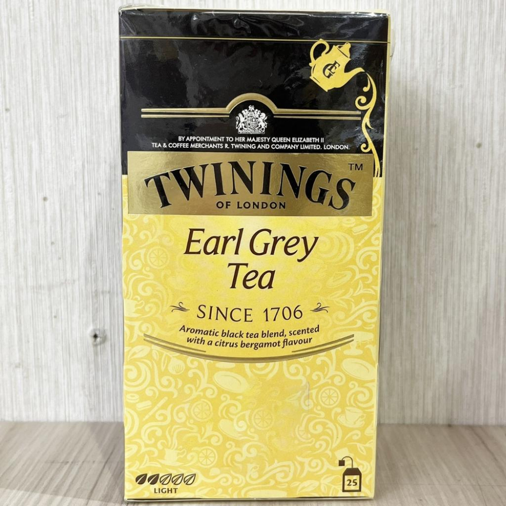 【柚子烘焙食品】英國 Twinings 唐寧 皇家伯爵茶 2g*25包/盒 伯爵茶 紅茶 茶包 茶葉 原裝進口 唐寧茶-細節圖2