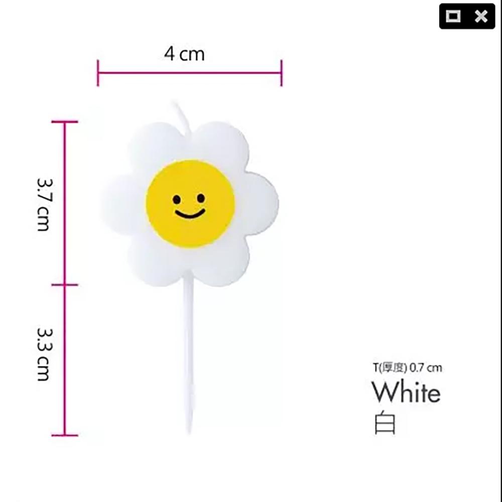 【柚子烘焙食品】蛋糕蠟燭 微笑小雛菊 太空派對 杯子蛋糕 熊熊蠟燭 造型蠟燭 生日蠟燭 慶生 派對 周歲佈置 小雛菊蠟燭-細節圖3