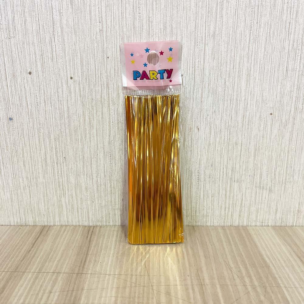 【柚子烘焙食品】魔帶-10cm金色/銀色_100入 紮絲 魔術帶 封口鐵絲 束帶 綁帶 禮品包裝 麵包吐司束帶 束口紮絲-細節圖2