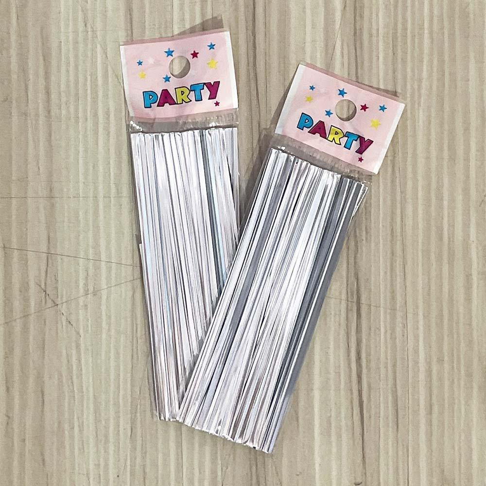 【柚子烘焙食品】魔帶-10cm金色/銀色_100入 紮絲 魔術帶 封口鐵絲 束帶 綁帶 禮品包裝 麵包吐司束帶 束口紮絲-細節圖7