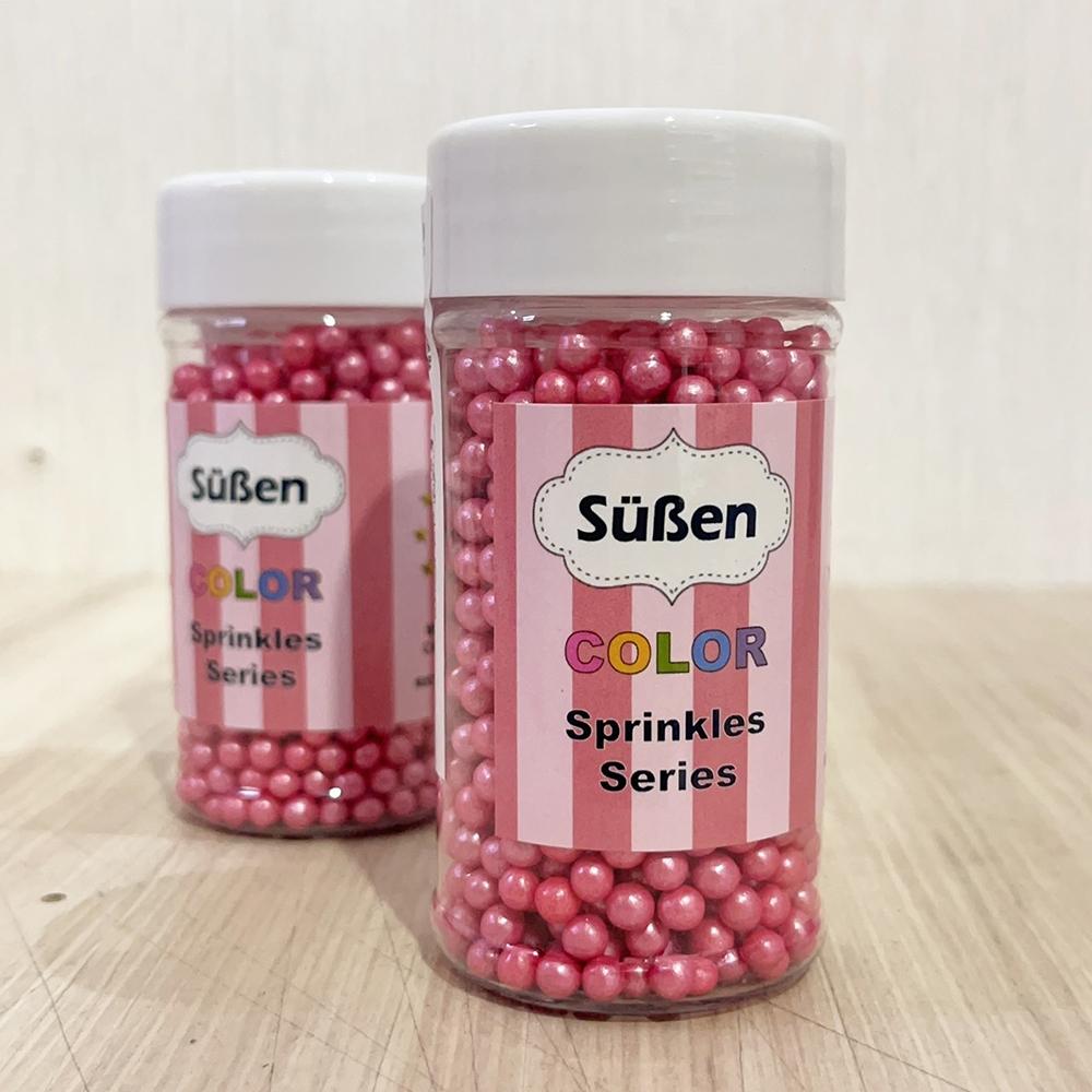 【柚子烘焙食品】Suben續勝糖珠 紅色4mm(罐裝80g) 蛋糕裝飾 糖果 紅色糖珠  裝飾糖珠 彩糖 彩珠 食用糖珠-細節圖7