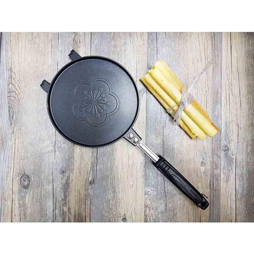 【柚子烘焙食品】三箭牌 蛋捲烤盤 WY-023 附304不銹鋼捲棒 小蛋捲專用烤盤 DIY蛋捲 可麗餅 潤餅 雙面煎盤-細節圖2