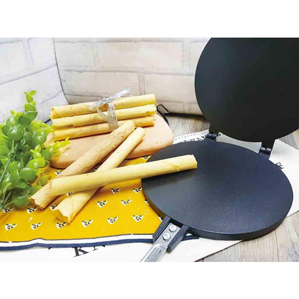 【柚子烘焙食品】三箭牌 蛋捲烤盤 WY-023 附304不銹鋼捲棒 小蛋捲專用烤盤 DIY蛋捲 可麗餅 潤餅 雙面煎盤-細節圖5