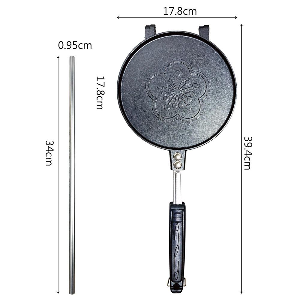 【柚子烘焙食品】三箭牌 蛋捲烤盤 WY-023 附304不銹鋼捲棒 小蛋捲專用烤盤 DIY蛋捲 可麗餅 潤餅 雙面煎盤-細節圖7