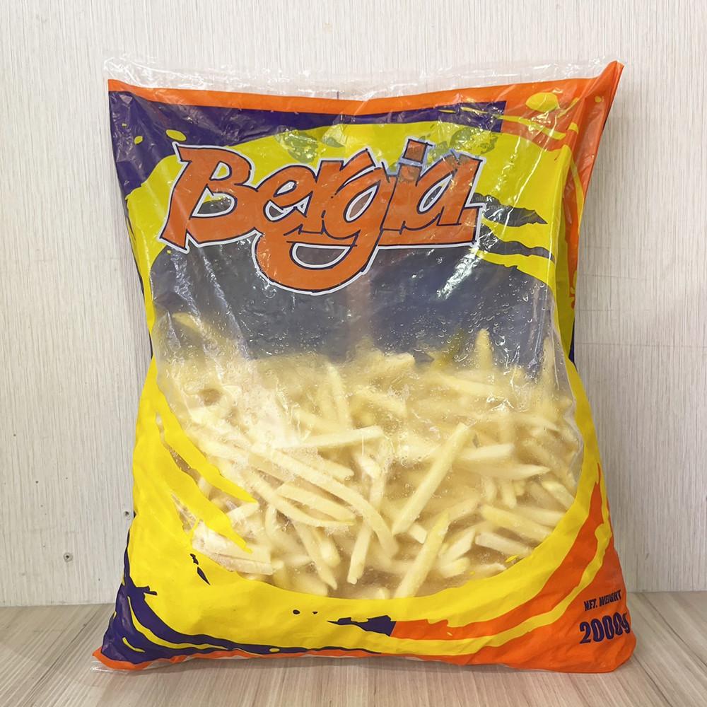 【柚子烘焙食品】冷凍薯條 2kg 1/4薯條 細薯 炸薯條 馬鈴薯條 薯條(冷凍)荷蘭Bergia1/4薯條 早餐店-細節圖2