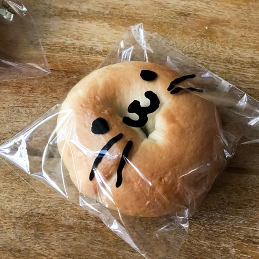 【柚子烘焙食品】透明手繪 OPP自黏袋 麵包自黏袋 萌圖包裝袋 OPP歐包 點心 吐司袋 貝果袋 麵包袋 自黏袋100入-細節圖5