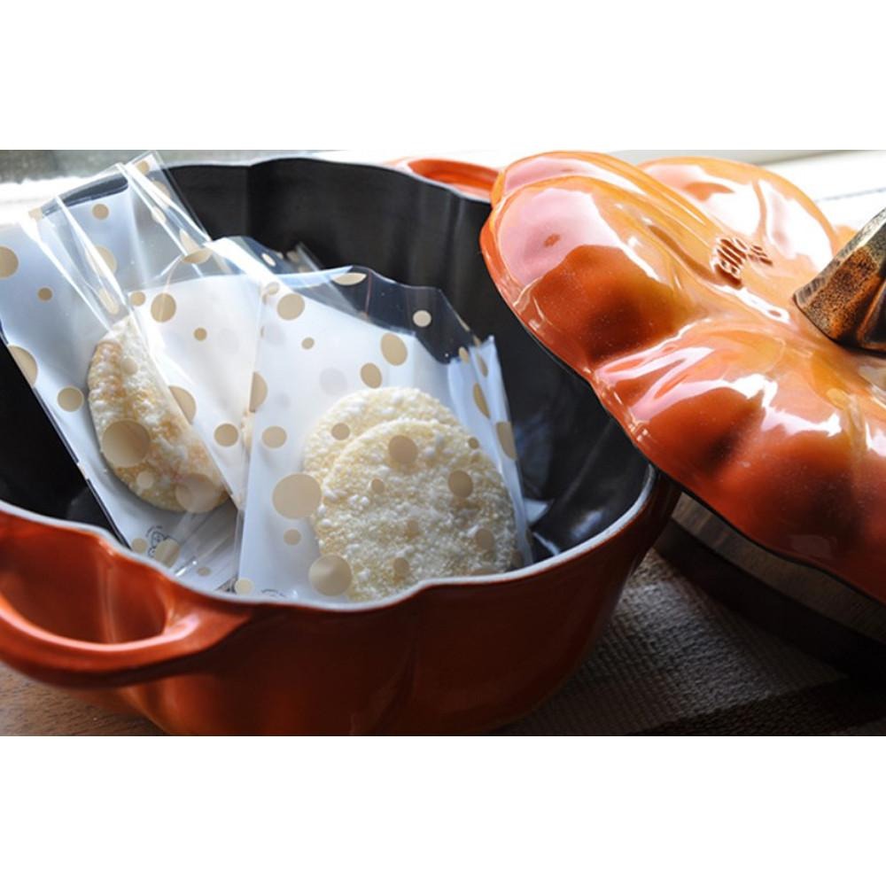 【柚子烘焙食品】餅乾袋 蛋黃酥袋 月餅袋 咖啡點點 草間風格 KPET抗氧熱封袋 耐熱 糖果袋 點心袋 熱封袋 包裝袋-細節圖2