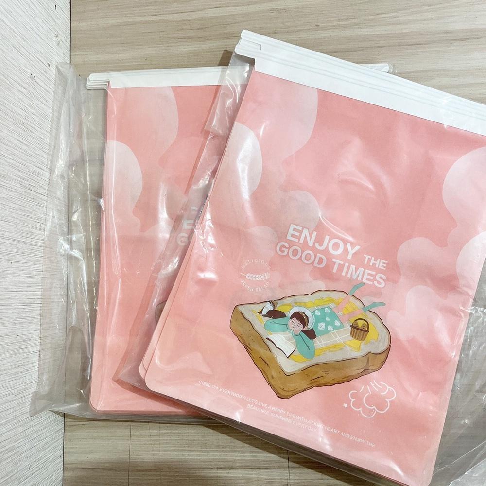 【柚子烘焙食品】吐司保鮮袋(粉紅)冷凍吐司袋 10入 吐司袋 麵包保鮮袋 冷凍湯種吐司袋 吐司保鮮專用袋 食品級保鮮袋-細節圖4