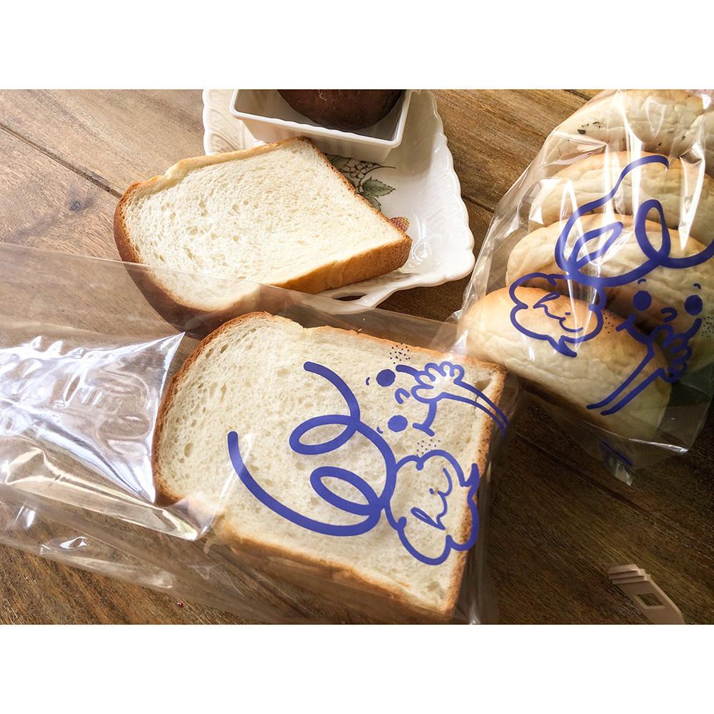 【柚子烘焙食品】6兩吐司袋(100入)手繪可愛暖暖胃吐司包裝袋 6兩 點心袋 餐包袋 平口袋 透明包裝袋 貝果袋 麵包袋-細節圖2