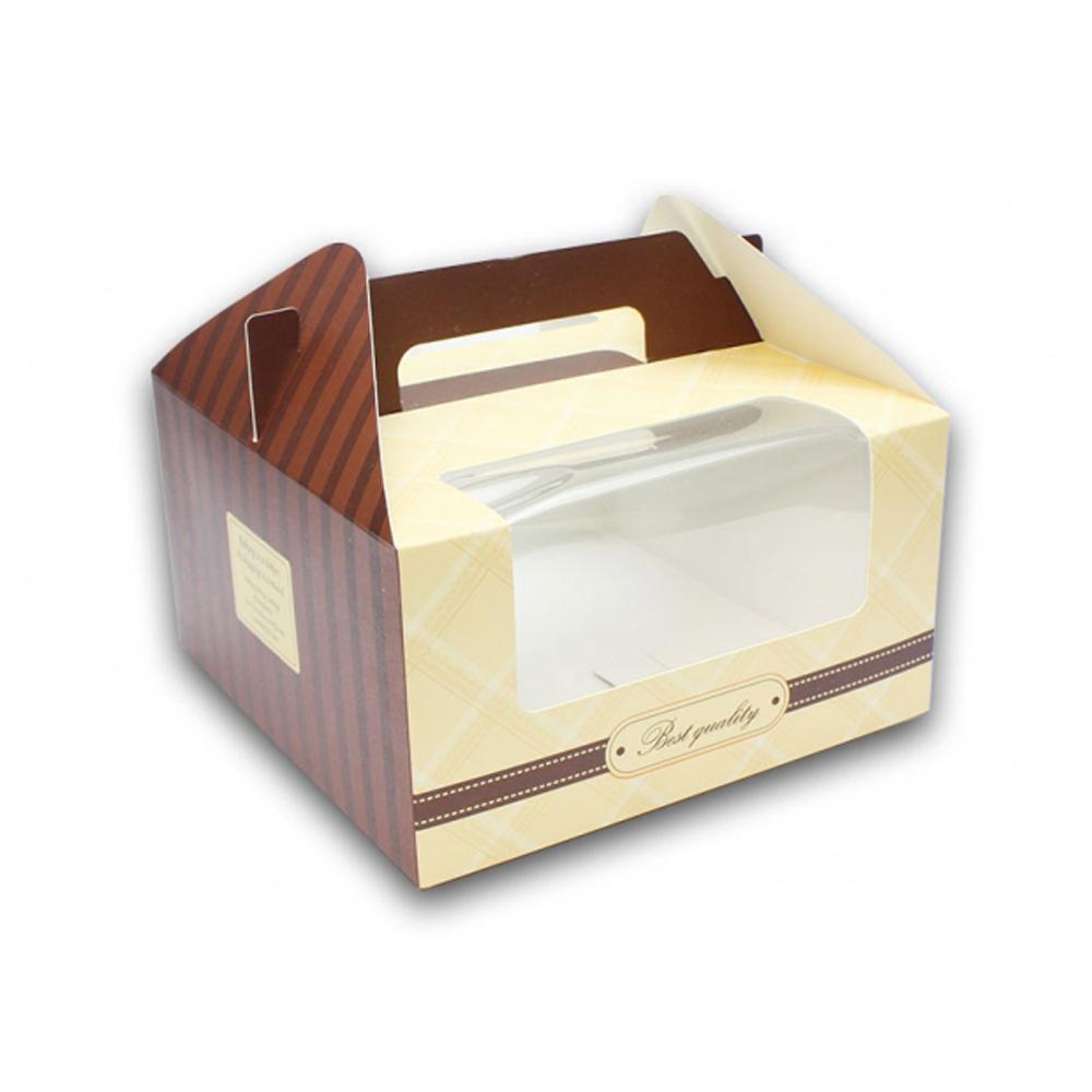 【柚子烘焙食品】4入手提開窗盒 精緻手提盒 包裝紙盒 外帶包裝盒 點心盒蛋糕盒 外送餐盒 甜點盒 蛋塔盒 月餅盒 瑪芬盒-細節圖4