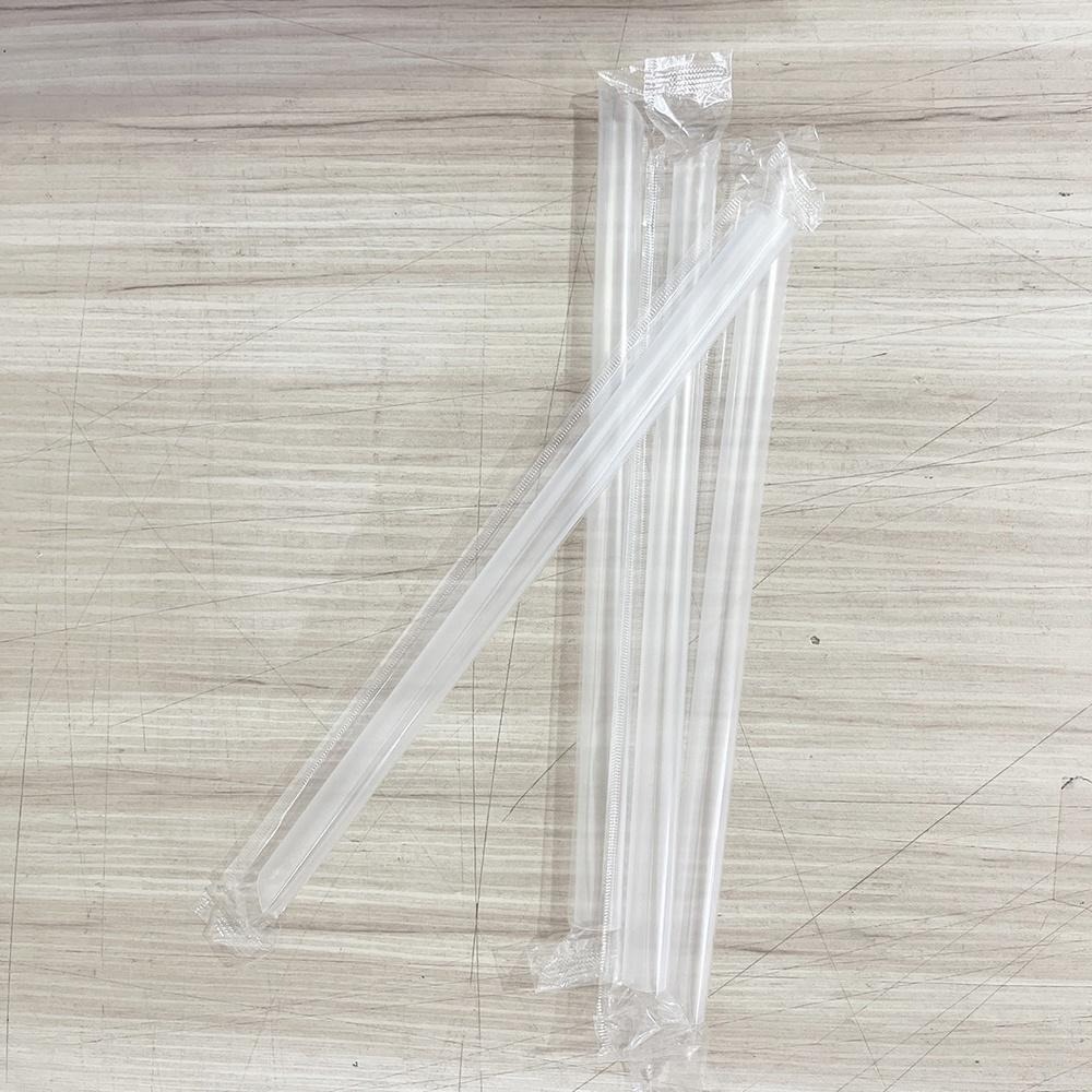 【柚子烘焙食品】斜口透明吸管 單支 獨立包裝 黑色吸管 粗/細 黑斜口吸管 黑塑膠吸管 飲料吸管 透明波霸吸管 免洗吸管-細節圖3