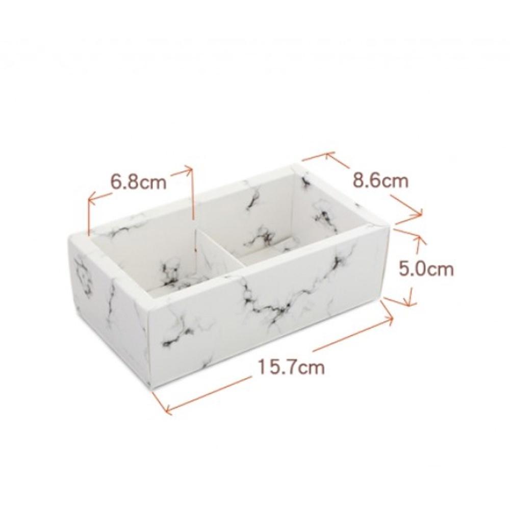 【柚子烘焙食品】抽屜式紙盒 大理石紋紙盒(霧面)磨砂透明款 2格/2粒 蛋黃酥 小月餅 包裝盒 月餅包裝 中秋月餅禮盒-細節圖2