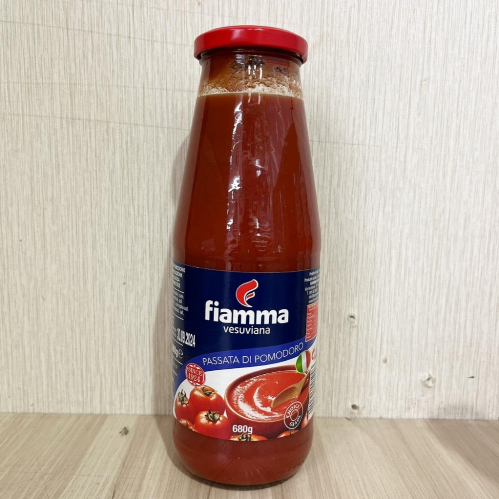 【柚子烘焙食品】Fiamma 蕃茄泥 義大利蕃茄泥 680g/罐 番茄醬 義大利麵 義大利進口 義式蕃茄泥 料理原料-細節圖2