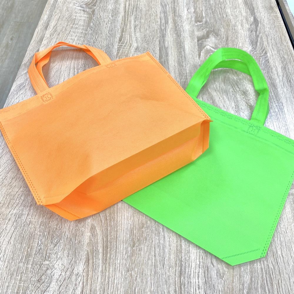 【柚子烘焙食品】不織布立袋 不織布 手提立袋 手提袋 替代 塑膠袋 收納袋 環保袋 易收納 購物袋(橘色/咖啡色/綠色)-細節圖7
