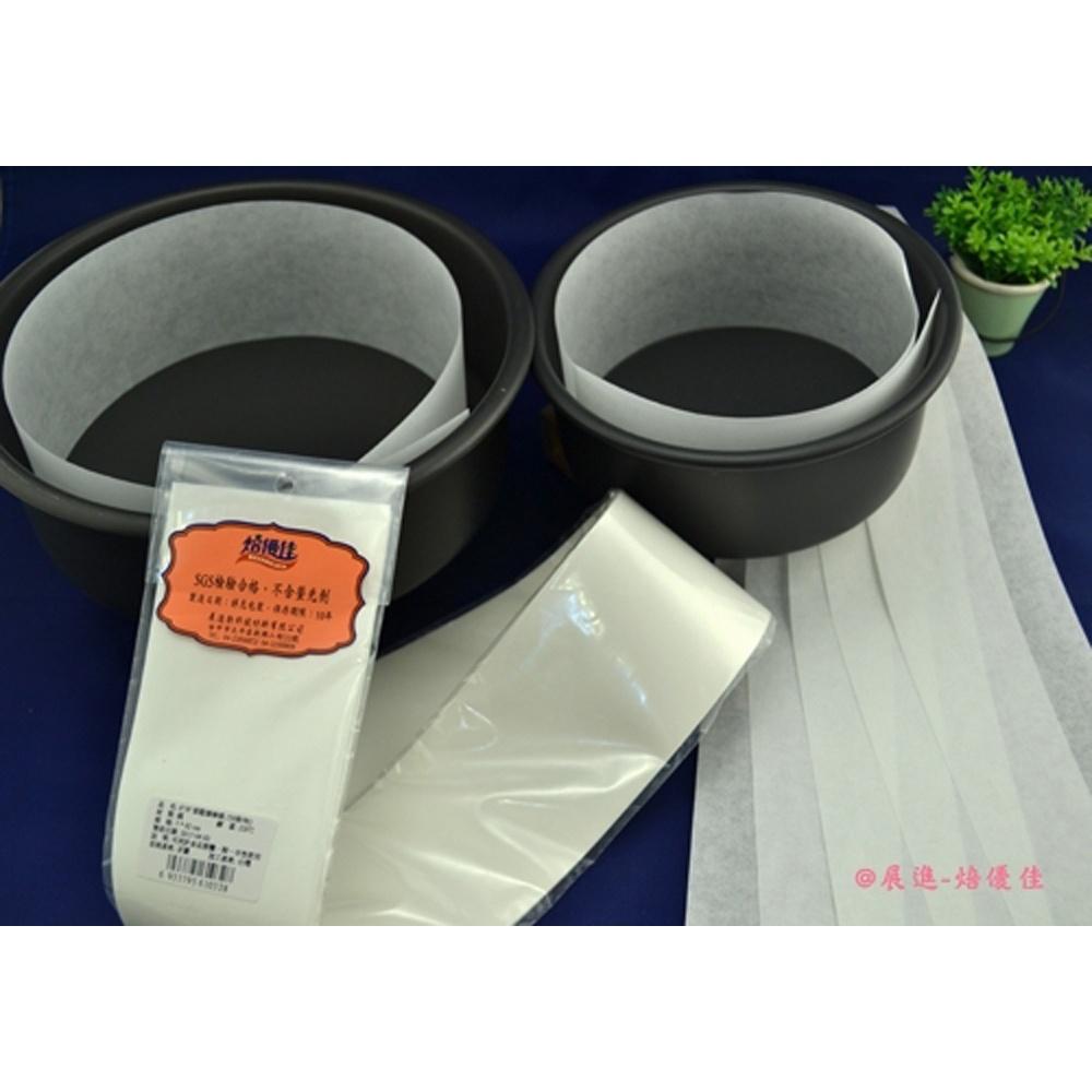 【柚子烘焙食品】6吋/8吋蛋糕圍邊紙7*62cm(50張)通用圍邊紙烘焙紙蛋糕紙烘焙用紙食品紙免抹油易脫模防粘-細節圖2