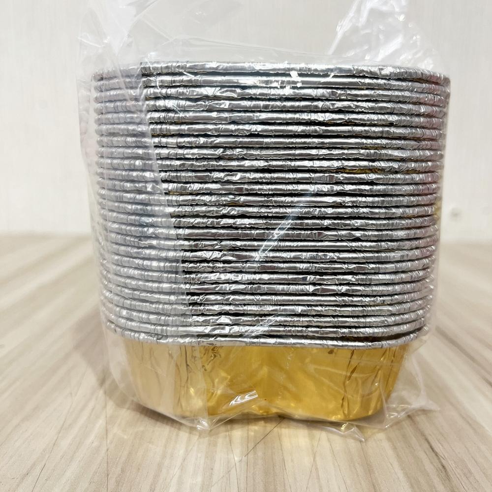 【柚子烘焙食品】心形鋁箔  容量90ml 25入/串 金色心形鋁箔 烤布蕾 心型小蛋糕 發糕 造形鋁箔 鋁箔容器 錫箔盒-細節圖7
