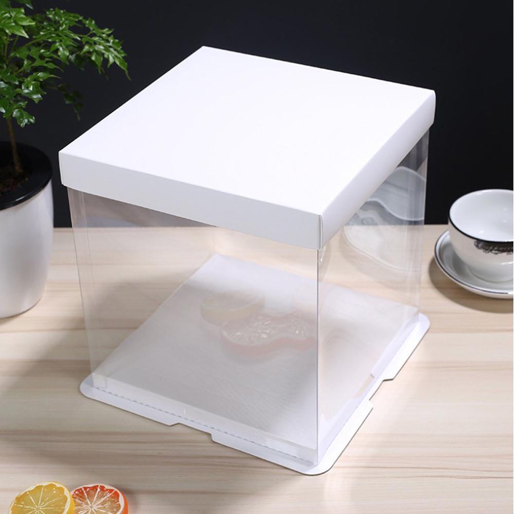 【柚子烘焙食品】透明蛋糕盒 6吋 高蛋糕盒 (方形-單層高/雙層高)高透明盒 包裝盒 生日蛋糕盒 慕斯蛋糕盒 奶油蛋糕盒-細節圖5
