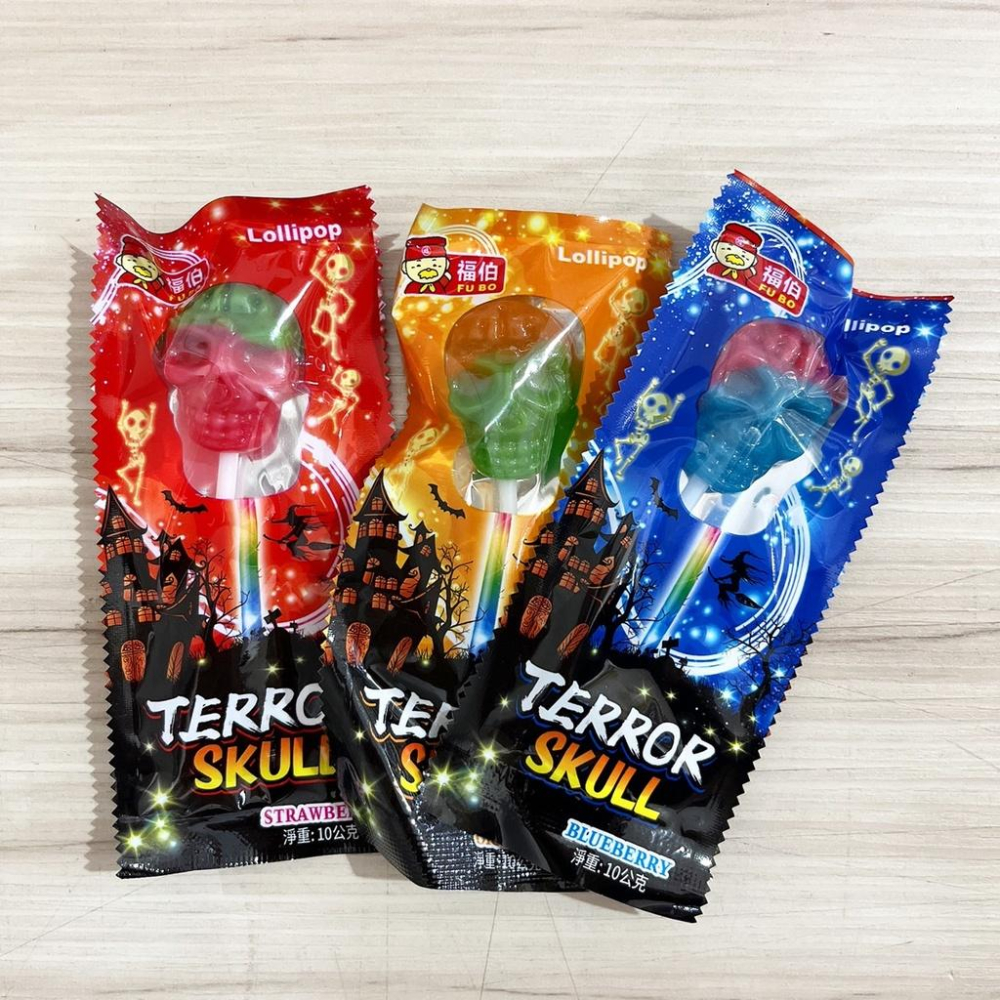 【柚子烘焙食品】萬聖節 骷髏頭 棒棒糖 10g/支 萬聖節糖果 造型 糖果 小朋友最愛 聖誕節糖果 交換禮物 萬聖節分享-細節圖3